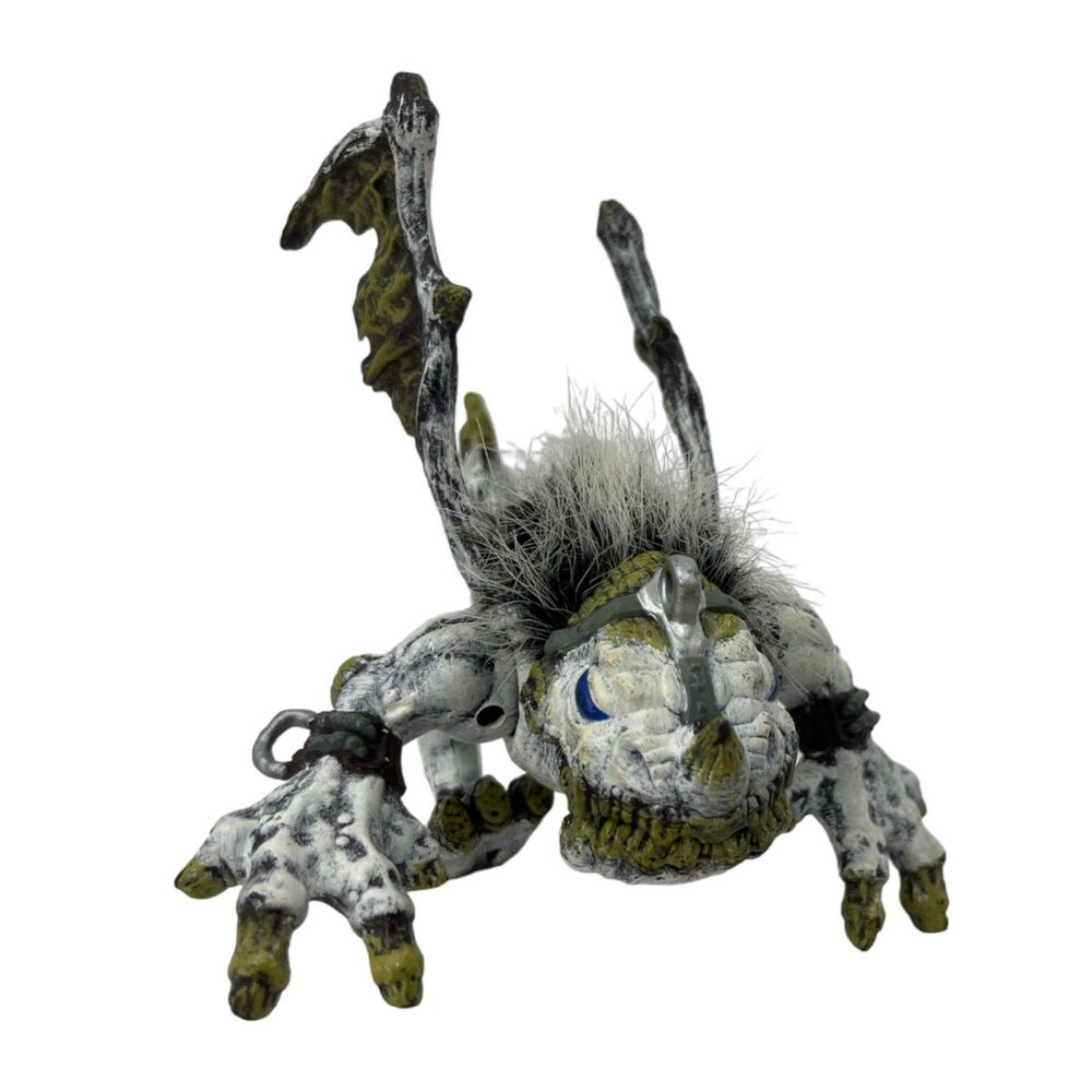 Mega Bloks toy krystal Wars Ice Fang White Vorgan Monster snow fur dragon figure